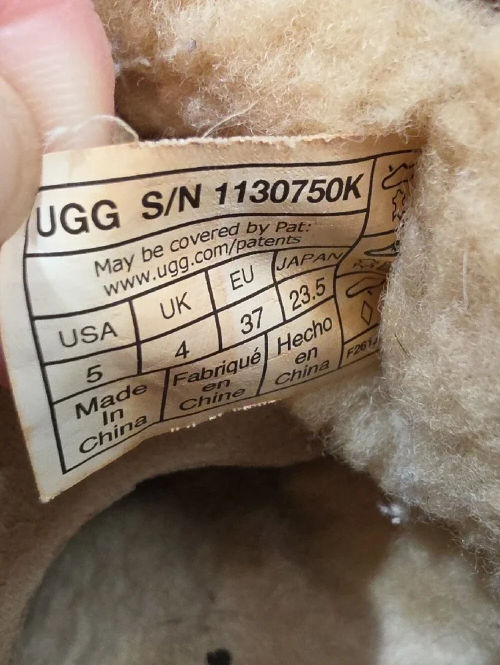 UGG Kids Brown Shearling Lined Slip-On MINI Boots AND Cleaning Kit